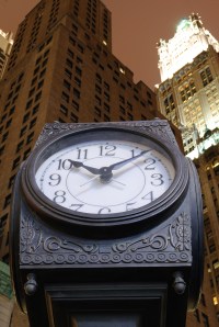 City Clock and Skyscrapers