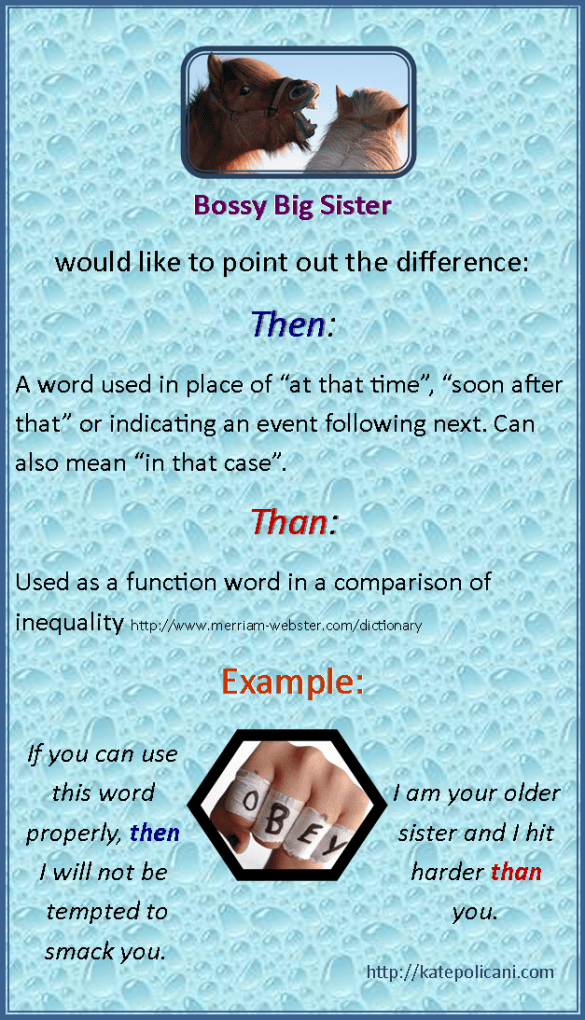 Bossy Big Sis Than Then